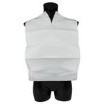Spisestykke,  ABENA Classic, 3-lags, 60x38cm, hvid, PE/ tissue,  med bindebånd,  engangs