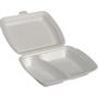 ABENA Termoboks, Abena Gastro, 24x20x7cm, hvid, XPS, 2-rums, 400/270 ml, med hængslet låg