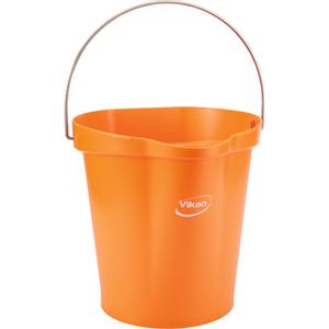 VIKAN Spand til fødevarer,  Vikan, 31, 8x32, 5cm,  12 l, orange, PP/ rustfrit stål, med hældetud *Denne vare tages ikke retur* (168526)