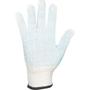 Abena Tekstil handske, ABENA, 11, hvid, bomuld/polyester/PVC, med knopper