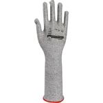 Arbejdshandske,  ABENA, 7, grå, glasfiber/ HDPE fiber/ nylon/ spandex,  cut 5, lang
