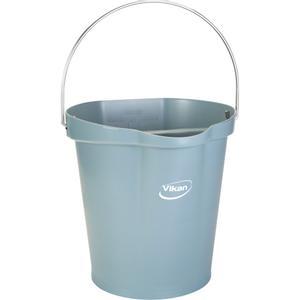 VIKAN Spand til fødevarer,  Vikan, 32, 5x33x33cm,  12 l, grå, PP/ rustfrit stål, med hældetud *Denne vare tages ikke retur* (1999901753)