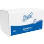 KIMBERLY-CLARK Håndklædeark, Kimberly-Clark Scott, 1-lags, V-fold, 21x20cm, 10,5 cm, hvid, genanvendt papir