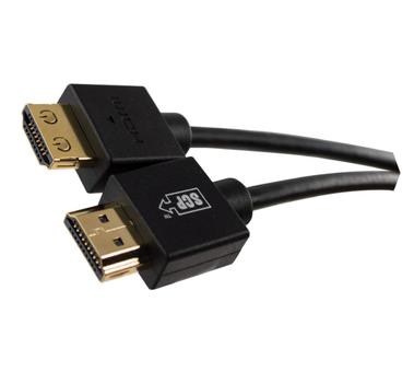 SCP HDMI Premium HEC -  2,0 m Ultra Thin HDMI kabel m/ Ethernet Sort 4K Blister (991UHD-2M)