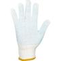 Abena Tekstil handske, ABENA, 10, hvid, bomuld/polyester/PVC, med knopper