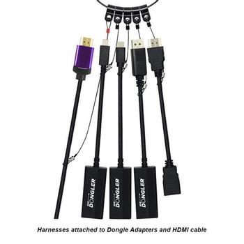 SCP DO-L001 | The Dongler Adapter Ring | DP | Mini-DP | HDMI | USB-C - HDMI | Max 3840x2160 60Hz 4:4:4 | Black | 10cm (DO-L001)