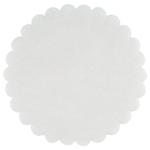 Fadpapir, Ø18cm, hvid, papir, præget, rund