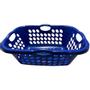 ABENA Plastkurv, 680x470x260mm, 55 l, blå, plast, med håndtag, firkantet
