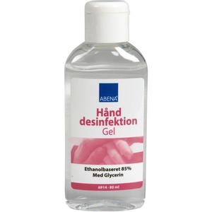 _ Hånddesinfektionsgel,  ABENA, 80 ml, 85% alkohol, med glycerin, flaske med klaplåg (691407*24)