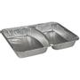 ABENA Bespisningsbakke, ABENA Cater-Line, 22,7x17,8x3cm, 830 ml, aluminium, 2-rums, 350/480 ml, til hovedret