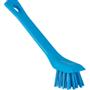 Vikan Detaljebørste, Vikan, 15cm, blå, polyester/PP/rustfrit stål, med skrabekant, stiv *Denne vare tages ikke retur*