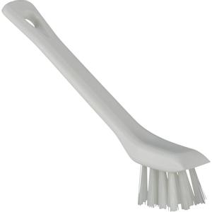 VIKAN Detaljebørste,  Vikan, 15cm, hvid, polyester/ PP/ rustfrit stål, med skrabekant,  stiv *Denne vare tages ikke retur* (1999904404)