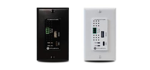 Atlona Omega single gang wall plate with USB-C Input and USB data support (AT-OME-EX-TX-WPC)