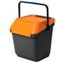 EasyMax Affaldsspand, EasyMax, grå, plast, 35 l, med orange låg, stabelbar