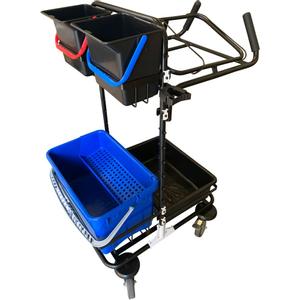 _ Rengøringsvogn,  lille, 870x510x1180mm,  sort, jern, til drypsystem,  med tilbehør *Denne vare tages ikke retur* (1999900083)