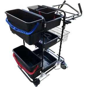 _ Rengøringsvogn,  medium, 1160x510x1180mm,  sort, jern, til mikrofibersystem,  med tilbehør *Denne vare tages ikke retur* (1999900055)