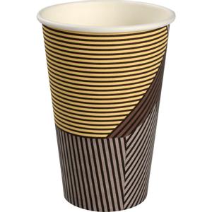 _ Kaffebæger Lines, ABENA Gastro, 11,5cm, Ø8cm, 33 cl, 36 cl, brun, pap/PE, 11 oz (13332102*1000)