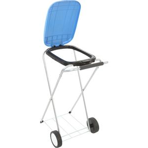 Move&Up Affaldsstativ,  Move&Up, blå, galvaniseret stål, 120 l, med sækkeholder og blåt låg med "push"-knap *Denne vare tages ikke retur* (1999907690)