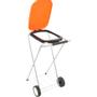 Move&Up Affaldsstativ,  Move&Up, orange, galvaniseret stål, 120 l, med sækkeholder og orange låg med "push"-knap *Denne vare tages ikke retur*