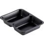 DUNI Gastronorm bakke, Duni, 22,7x17,8x4cm, 1030 ml, sort, PP, 2-rums, 550/480 ml *Denne vare tages ikke retur*