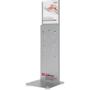 DEB Bordstander, Deb, 63,1cm, sølv, stål, til dispenser *Denne vare tages ikke retur*