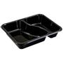 ABENA Bakke, C 2227-2F, 22,7x17,8x4,3cm, 1115 ml, sort, CPET, 2-rums, 430/685 ml, standard serie, med S-deling, hovedret