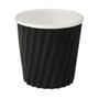 ABENA Kaffebæger, ABENA Gastro, 6,4cm, Ø6,2cm, 10 cl, sort, pap/PE, 4 oz, ripple wall