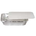 Låg, ABENA Cater-Line,  25, 2x31, 3cm,  hvid, aluminium/ pap,  til 1/2 Gastronorm alubakke