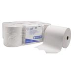 Håndklæderulle,  Kimberly-Clark Scott, 1-lags, 304m x 20cm, Ø20cm, hvid, blandingsfibre,  airflex