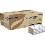 Håndklædeark,  Lucart T3 Natural, 2-lags, V-fold, 21, 8x21cm,  10,5 cm, ubleget, genanvendt papir