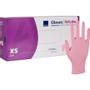 _ Undersøgelseshandske,  ABENA Classic Sensitive,  XS, pink, nitril, pudderfri