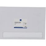 Engangsforklæde,  ABENA, 130x80cm, 30 micron, hvid, LDPE, stor dispenser,  usteril, engangs
