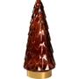 ABENA LED træ i glas, 10,5x24,5cm, bordeaux, glas, klar, med 10 LED lys *Denne vare tages ikke retur*