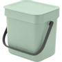 BRABANTIA Affaldsspand,  Brabantia Sort & Go, jade grøn, plast, 3 l, ekskl. vægbeslag *Denne vare tages ikke retur*