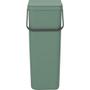 BRABANTIA Affaldsspand,  Brabantia Sort & Go, grøn, plast, 40 l, ekskl. vægbeslag *Denne vare tages ikke retur*