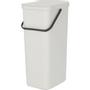 BRABANTIA Affaldsspand,  Brabantia Sort & Go, lysegrå, plast, 40 l, ekskl. vægbeslag *Denne vare tages ikke retur*