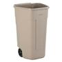 Rubbermaid Affaldscontainer, Rubbermaid, beige, plast, 110 l, med 2 hjul, uden låg, til kildesortering og tungt affald og udendørs