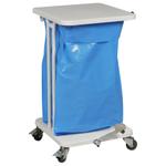 Affaldsstativ,  Sækko-Boy,  hvid, pulverlakeret stål, 40 l, med pedal og soft close låg