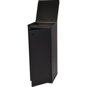 Tina Trolleys Affaldsspand,  Tina Trolleys, sort, pulverlakeret stål, 100 l, med lukket låg *Denne vare tages ikke retur* (1999910572)