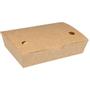 _ Takeaway boks, ABENA, 20x14x5cm, 1400 ml, brun, pap, med hængslet låg, udstandsning i bunden, stor