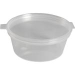 Dressingbæger,  ABENA Gastro, 2,5cm, Ø7cm, 60 ml, 60 ml, klar, PP, med hængslet låg