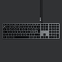 SATECHI Slim W3 Tastatur Designet for Mac & iOS, nordisk layout, USB-C, baklyste taster (ST-UCSW3M-ND)