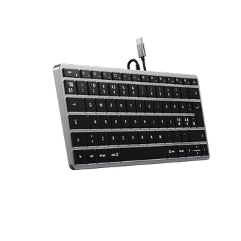 SATECHI Slim W1 Tastatur Designet for Mac & iOS, nordisk layout, USB-C, baklyste taster (ST-UCSW1M-ND)