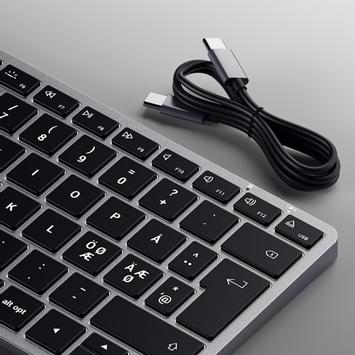 Satechi Slim X1 - tastatur - QWERTY - Nordisk (ST-BTSX1M-ND)