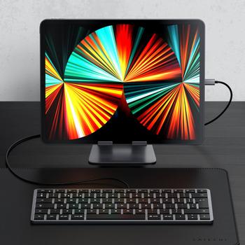 SATECHI Slim W1 Tastatur Designet for Mac & iOS, nordisk layout, USB-C, baklyste taster (ST-UCSW1M-ND)