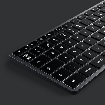 SATECHI Slim W3 Tastatur Designet for Mac & iOS, nordisk layout, USB-C, baklyste taster (ST-UCSW3M-ND)