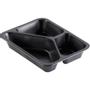Duniform Bakke, Duniform, 227x178x40mm, 930 ml, sort, PP, 3-rums, 445/280/205 ml *Denne vare tages ikke retur*