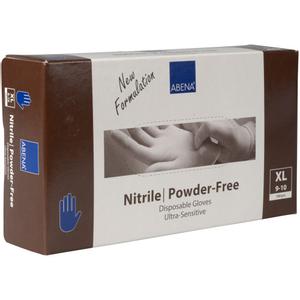 _ Engangshandske,  ABENA Ultra sensitive,  XL, blå, nitril, pudderfri (100000605203*100)