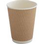 _ Kaffebæger,  ABENA Gastro, 11cm, Ø9cm, 36 cl, brun, pap/PE, 12 oz, ripple wall