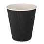 ABENA Kaffebæger, ABENA Gastro, 9cm, Ø8cm, 24 cl, 24 cl, sort, pap/PE, 8 oz, ripple wall